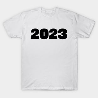 2023 Black Text Minimal Typography T-Shirt